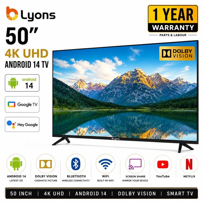 Lyons 50 Inch 4K UHD Android TV